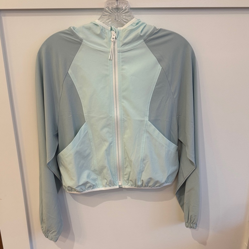 Tweener size 12 athleta girl Light Blue Hooded Jacket